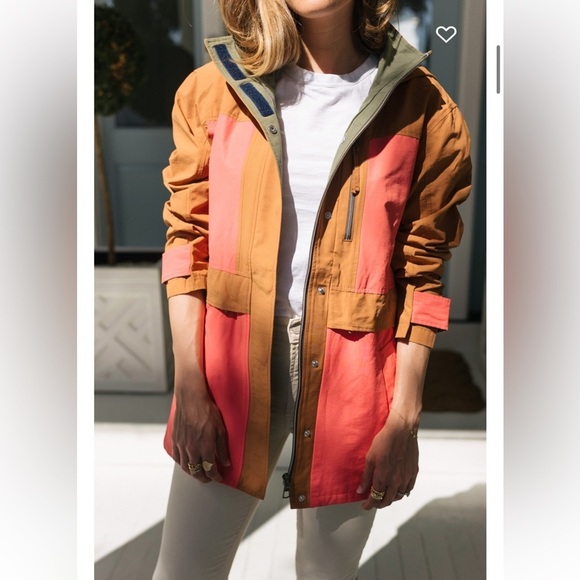 J.CREW Colorblock lightweight rain jacket size Small color block pink XL - Picture 4 of 15